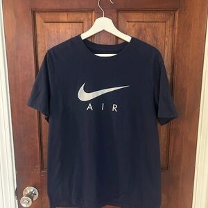 Nike Tee in Deep Blue with White Logo
